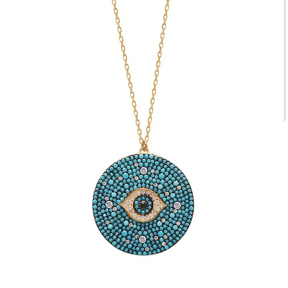 22K Turquoise Evil Eye Necklace ๐๐ - Picture 2 of 8